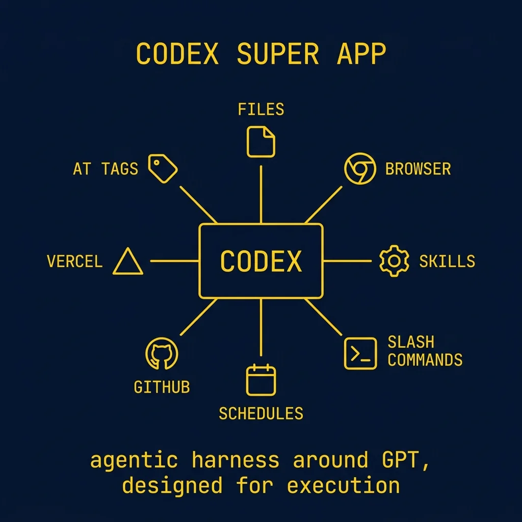 Diagram for Codex (OpenAI's agentic super-app)